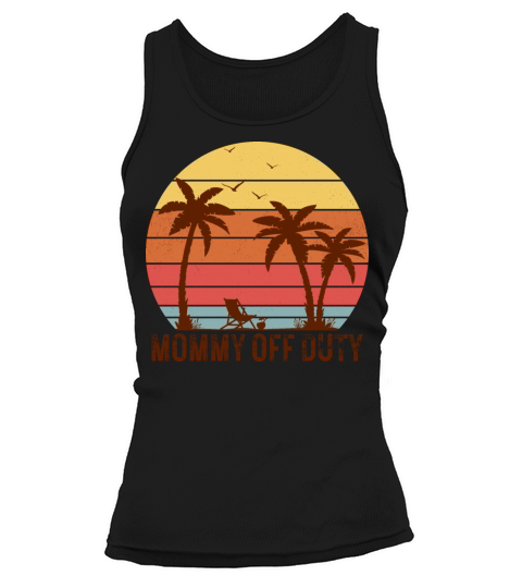 Mommy Off Duty Vintage Sunset Summer Vacation Mom Tank top Woman