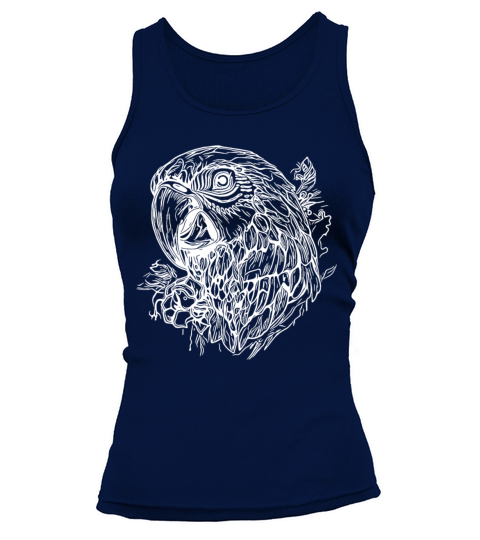 Parrot Portrait Elegant Vintage Bird Tank top Woman