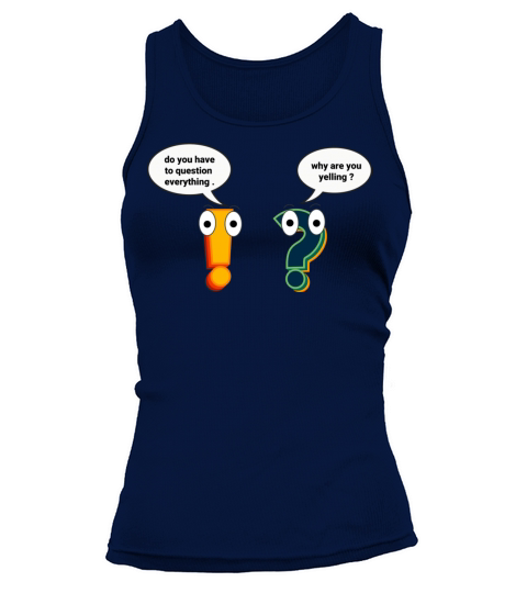 Punctuation Conversation Funny Grammar Tank top Woman