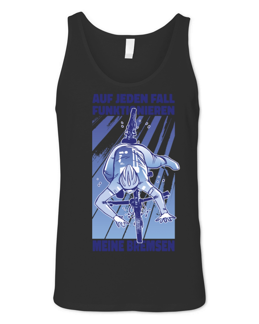 Falling Cyclist A Man Falling Off His Bike And The Unisex Jersey Tank