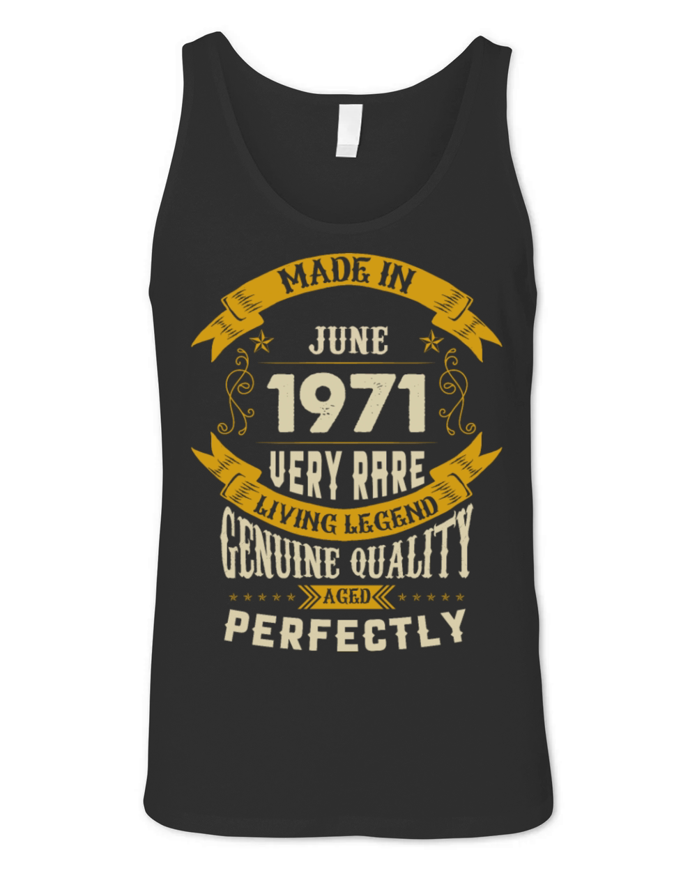 June 1971 Vintage Birthday Present Unisex Jersey Tank