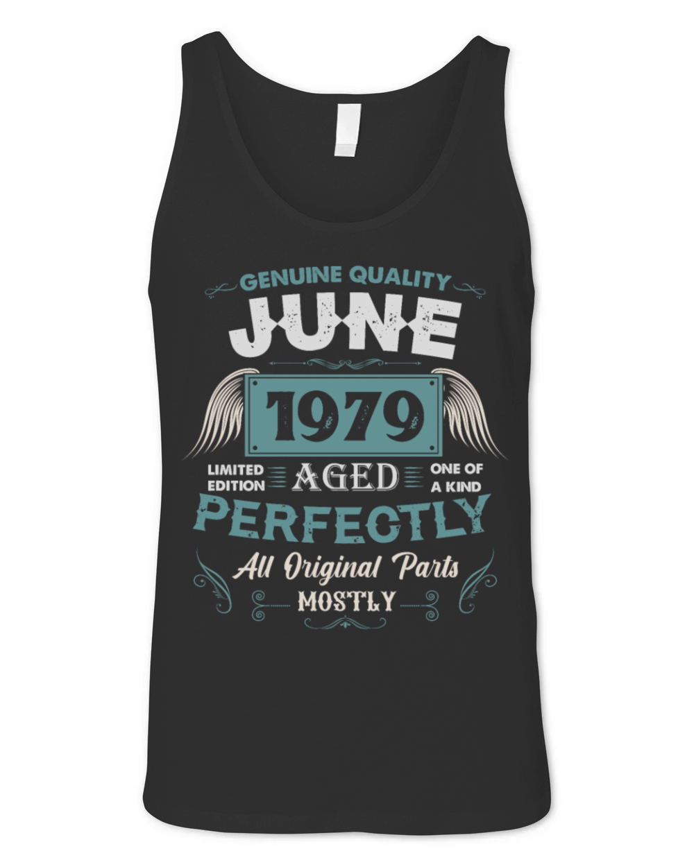 June 1979 Vintage Birthday Present Unisex Jersey Tank