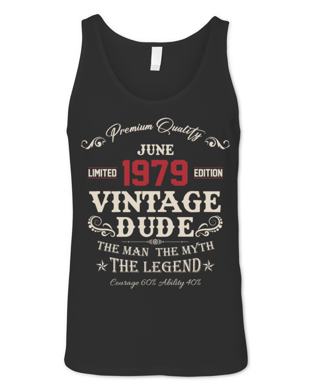 June 1979 Vintage Birthday Present Unisex Jersey Tank