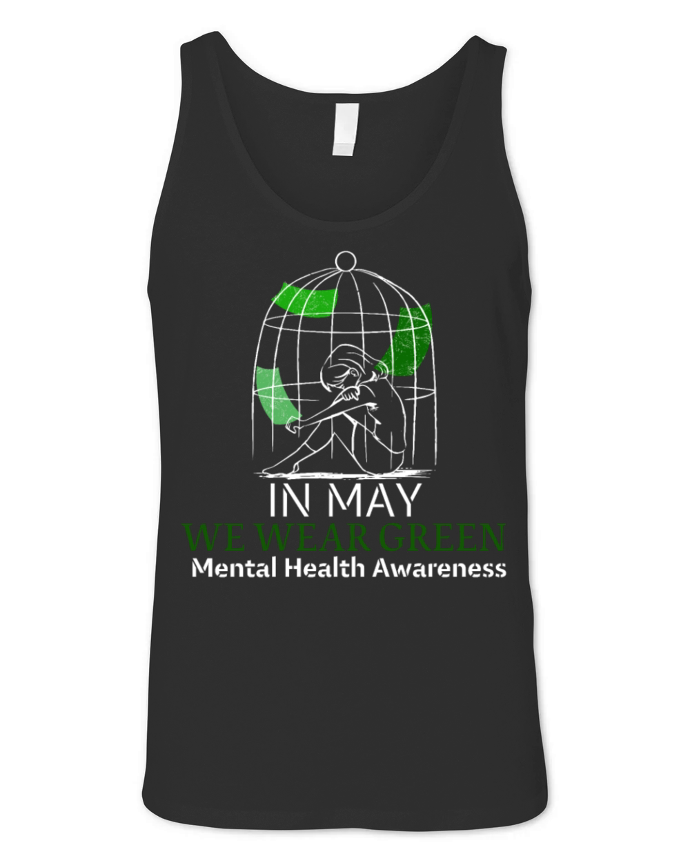 MENTAL HEALTH MATTERS WE WEAR GREEN MENTAL HEALTH Unisex Jersey Tank