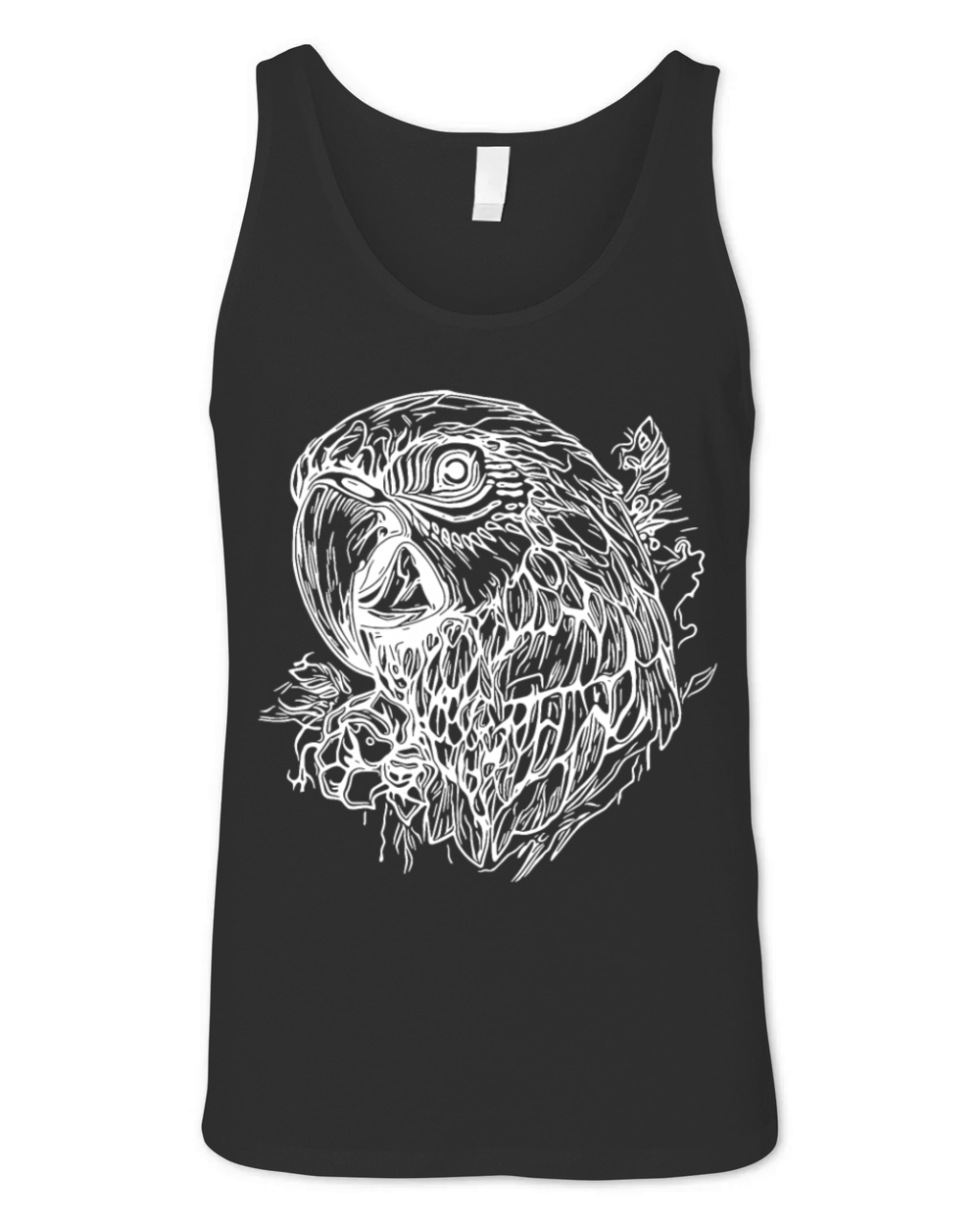 Parrot Portrait Elegant Vintage Bird Unisex Jersey Tank