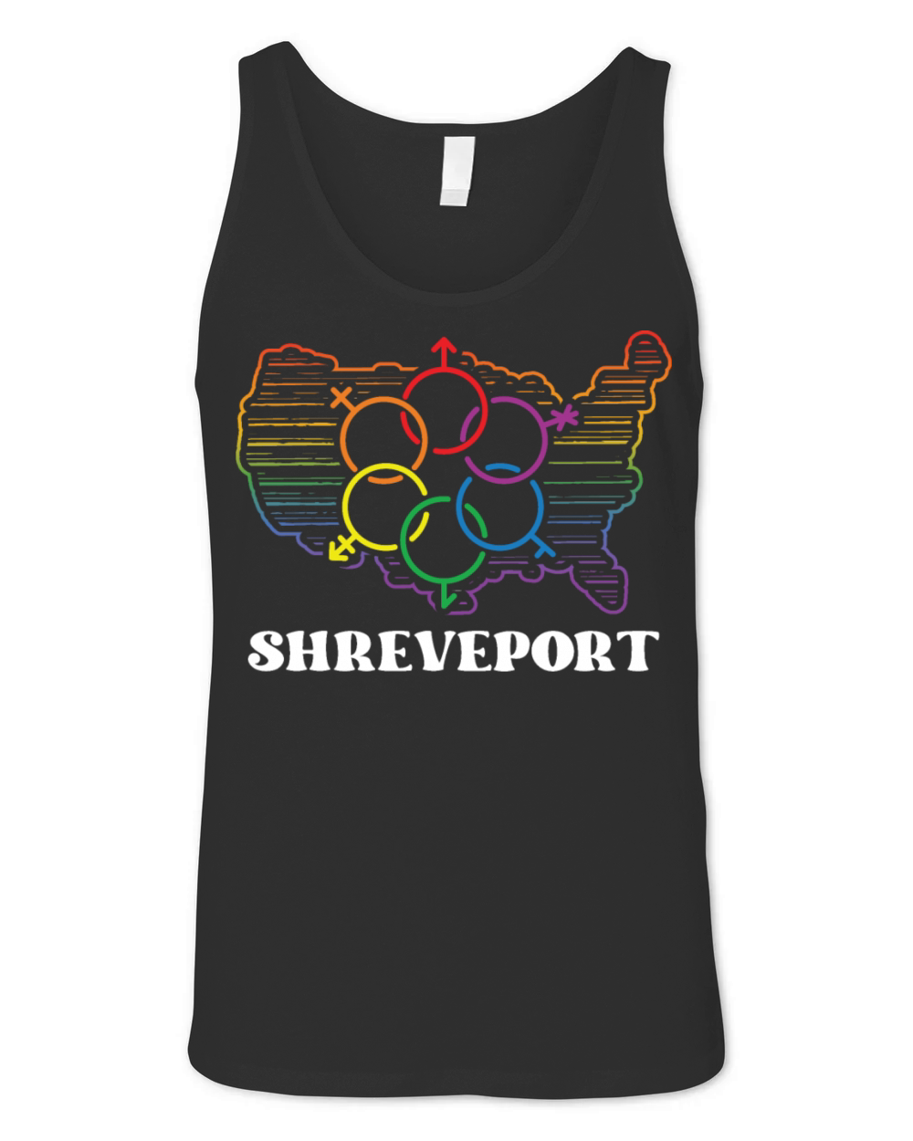 Shreveport Pride Flag Pride Month LGBTQ Flag LGBT Unisex Jersey Tank