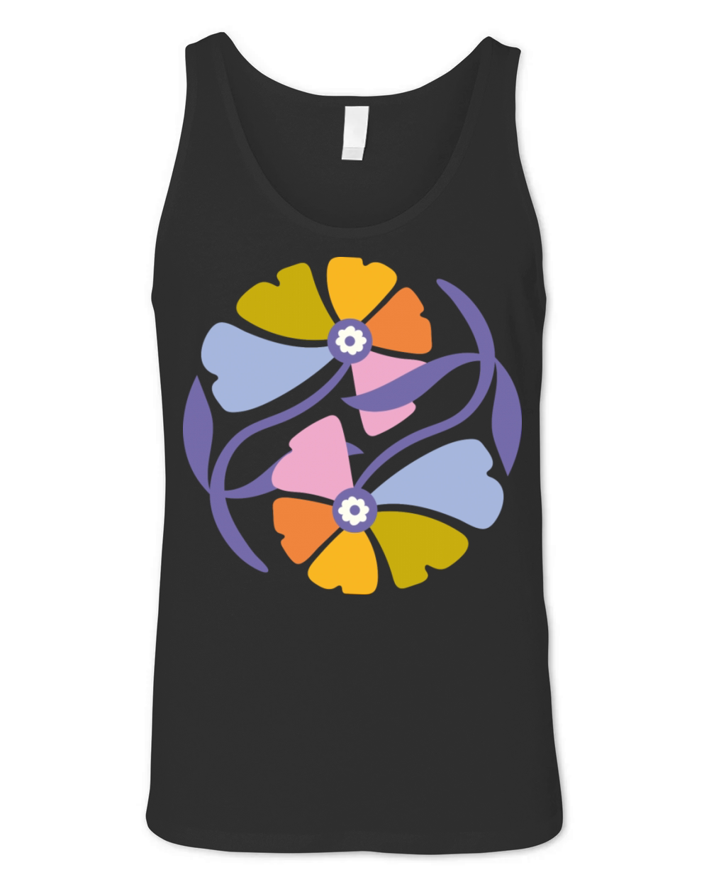 Yin Flowers Unisex Jersey Tank