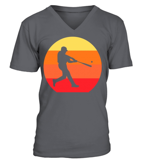 Baseball Shirt - Vintage Retro Baseball Player V-Neck T-shirt