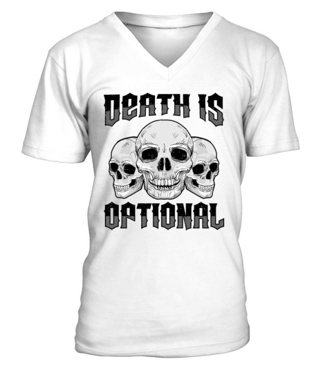 Necromancy Death Is Optional Necromancer V-Neck T-shirt