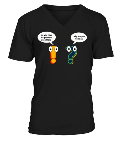 Punctuation Conversation Funny Grammar V-Neck T-shirt
