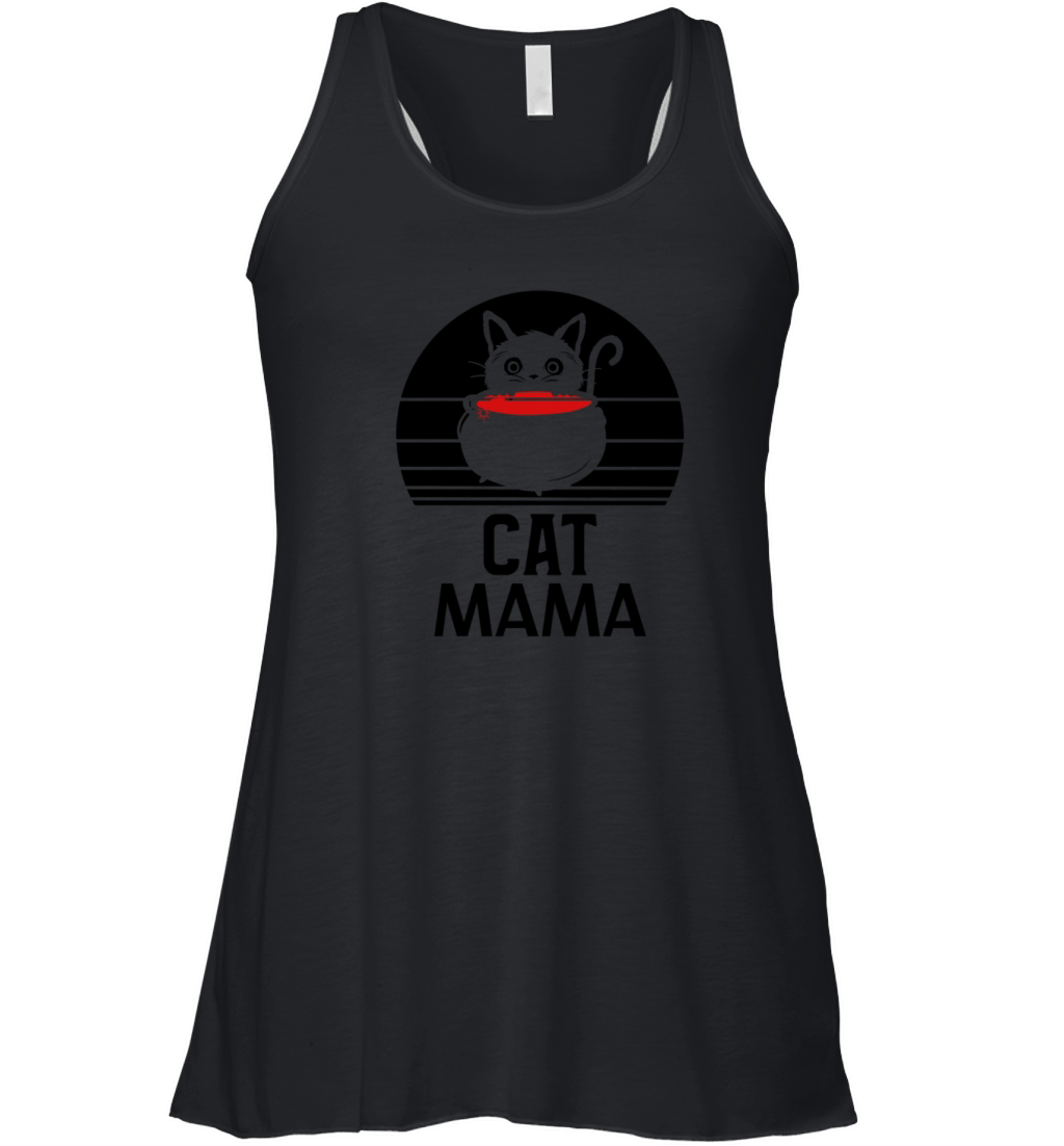 Retro Cat Daddy Vintage Eighties Style Cat Women's Flowy Tank Top