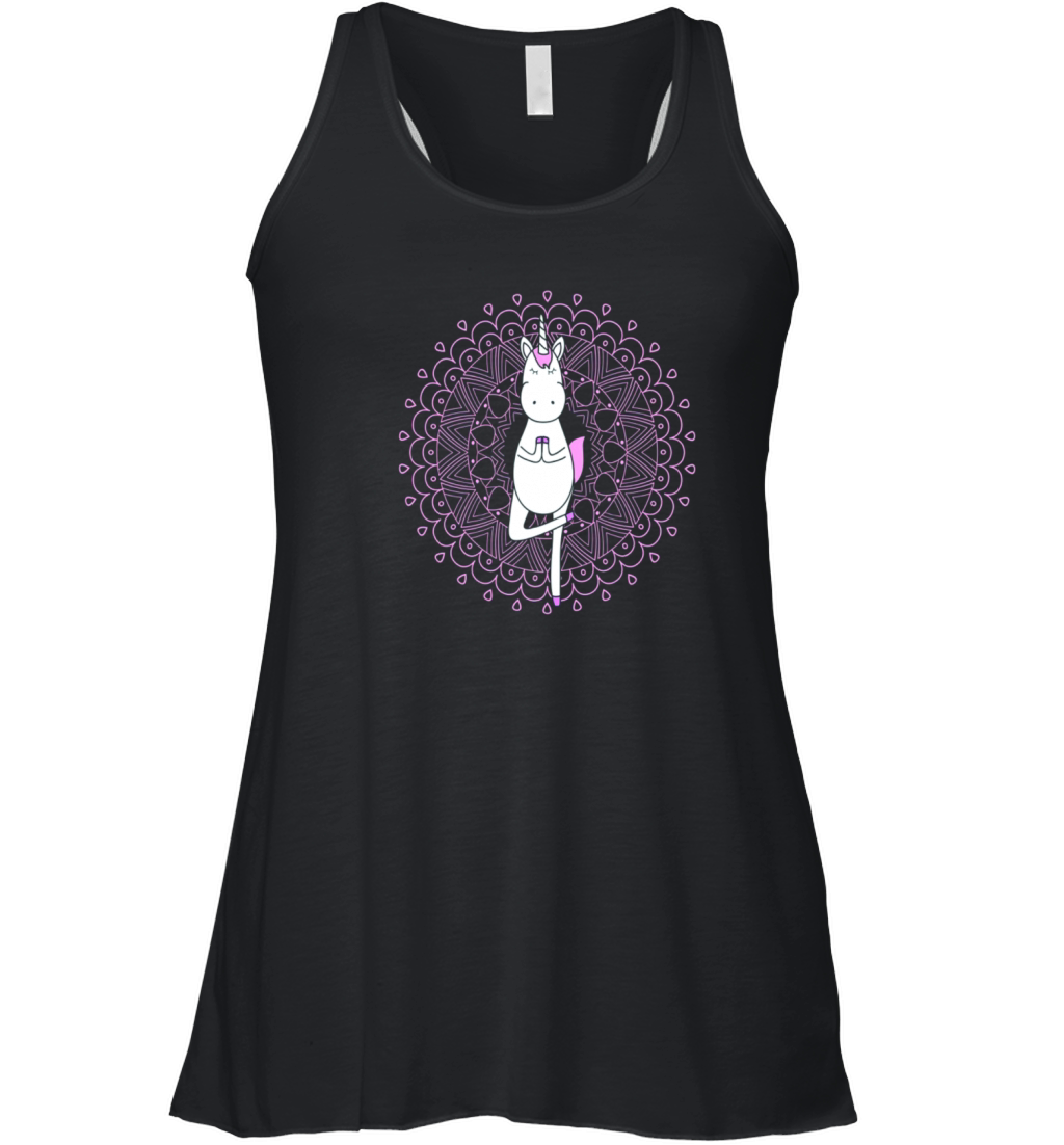 Unique Trendy Magic Yoga Unicorn Women's Flowy Tank Top