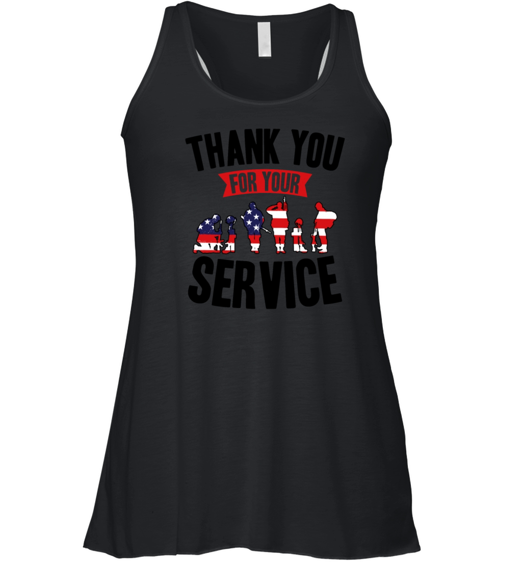 Veterans Day Thank You For Your Service Women's Flowy Tank Top