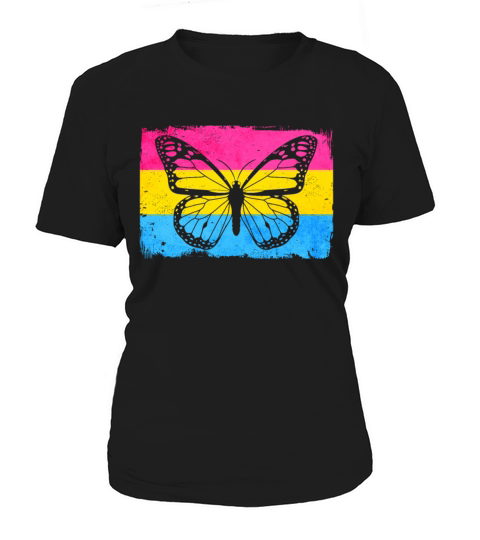 Pansexual Pride Pan Flag Butterfly Sublte LGBTQ Women's T-Shirt