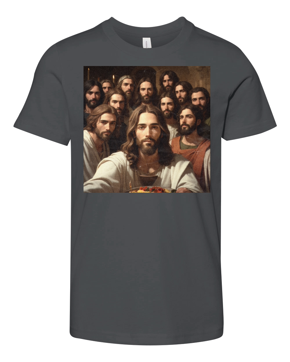 Jesus selfie with disciples Youth Unisex Jersey Tee