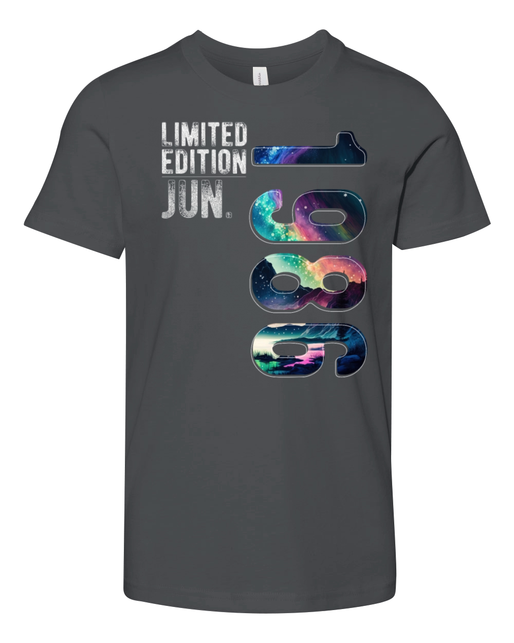 Limited Edition 1986 June Birthday Polar Lights Youth Unisex Jersey Tee