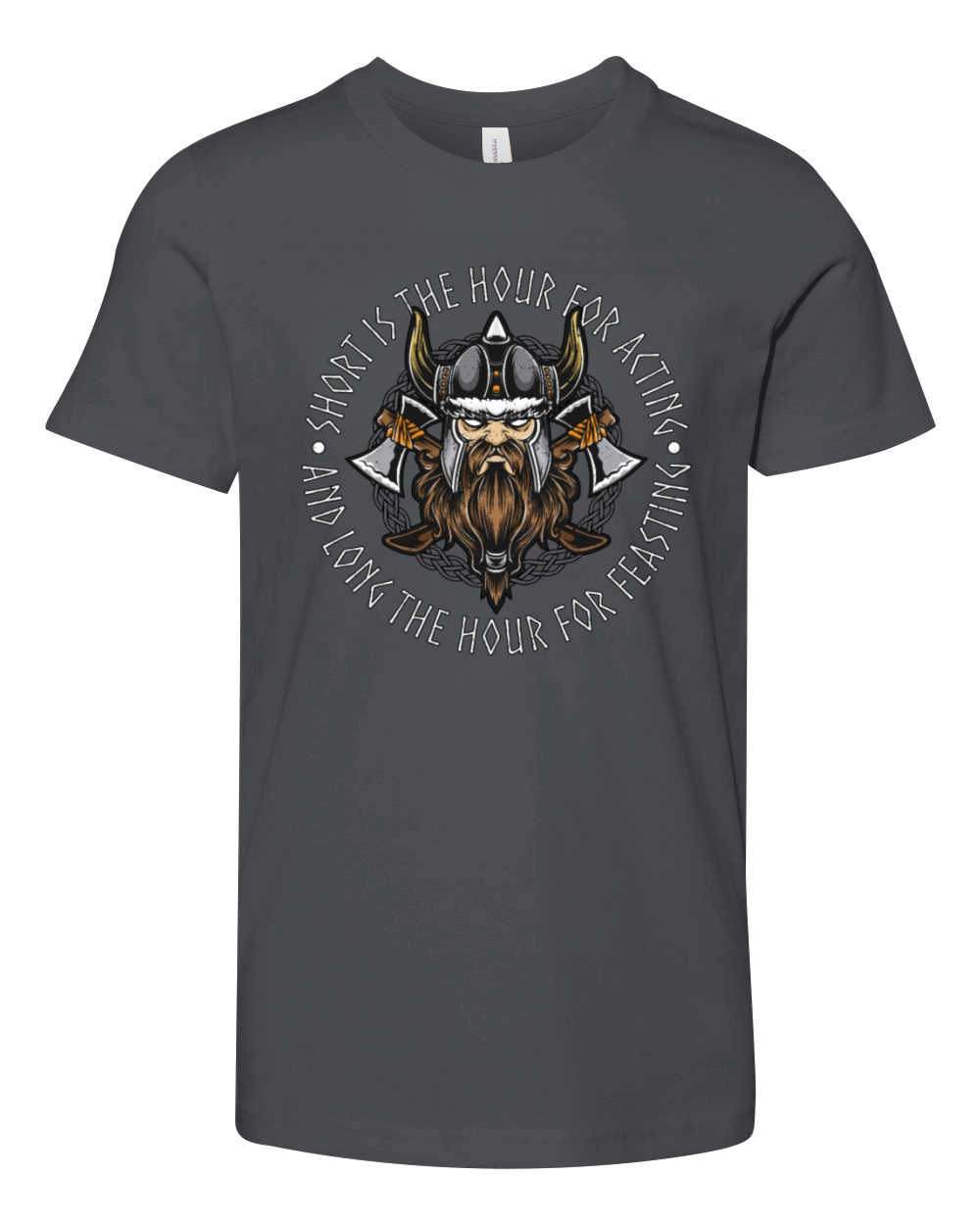 Norse Mythology Short Is The Hour Mystic Runes Youth Unisex Jersey Tee