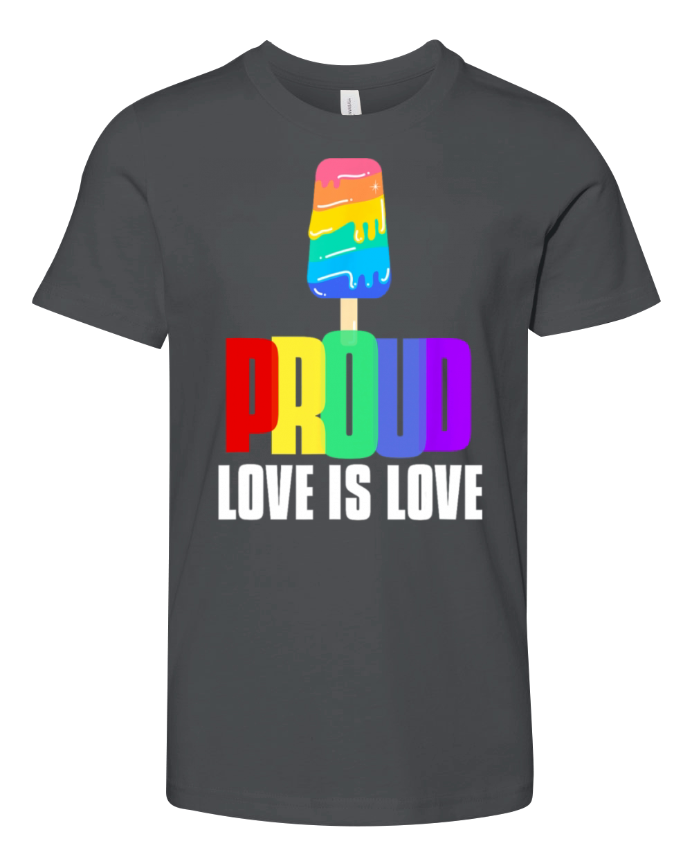 Proud LGBT Shirt Love is Love Shirt LGBTQ Pride Youth Unisex Jersey Tee