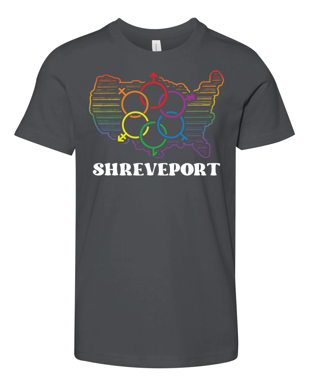 Shreveport Pride Flag Pride Month LGBTQ Flag LGBT Youth Unisex Jersey Tee