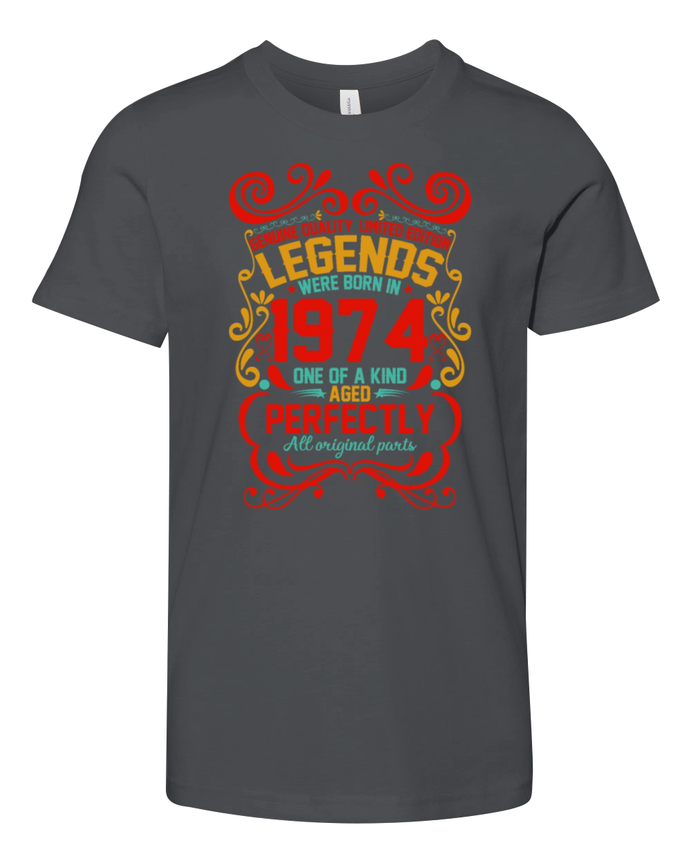 Vintage Authentic 1974 Birthday Gifts idea Youth Unisex Jersey Tee