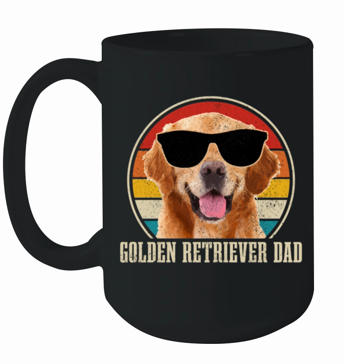 Golden Retriever Dad Funny Dog Owner Sunglasses Ceramic Mug