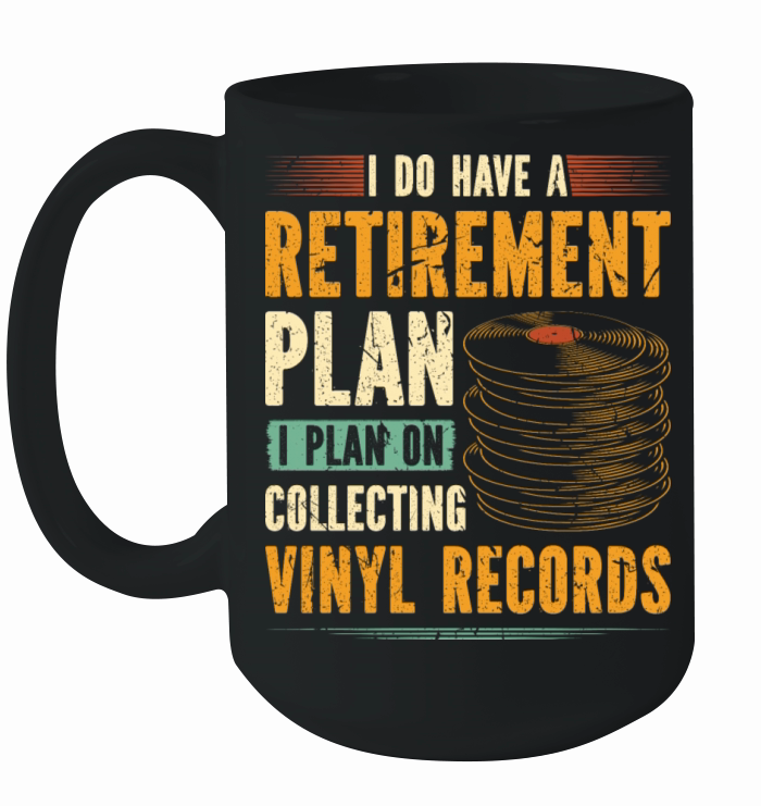 Retirement Collect Vinyl Record Vintage Vinyls LP Ceramic Mug