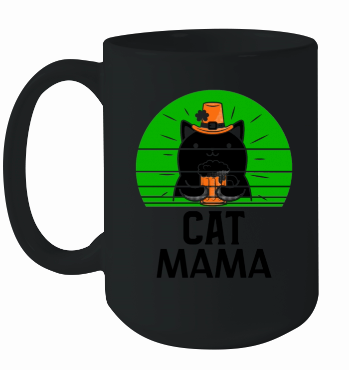 Vintage 80s Style Cat Mom T-Shirt for Women Retro Ceramic Mug