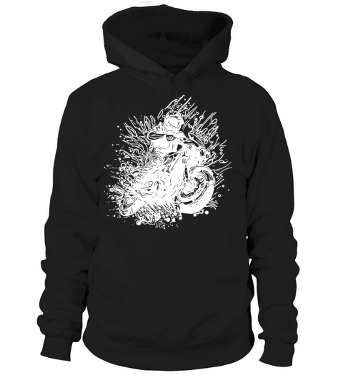 Motorcyclist Road-trip Splash Biker Style Hoodie Unisex