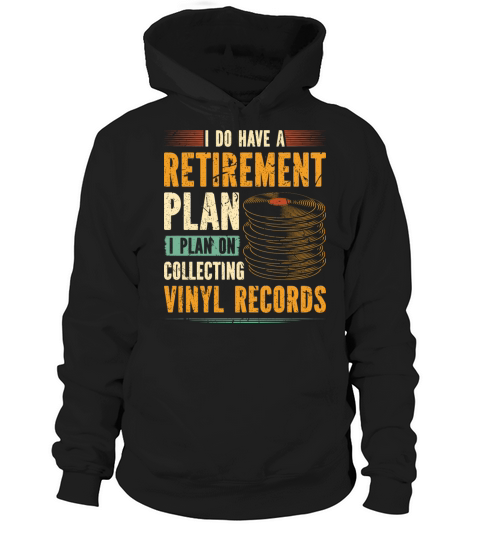 Retirement Collect Vinyl Record Vintage Vinyls LP Hoodie Unisex