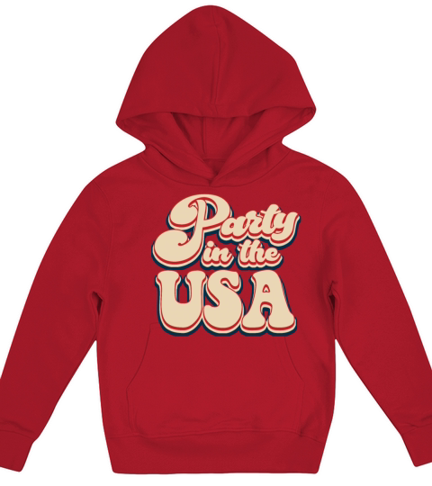 Vintage Classic Party in the USA 4th of July Kids Hoodie