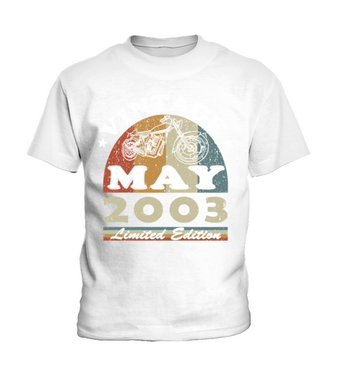 Biker vintage May 2003 20th anniversary Kids T-Shirt