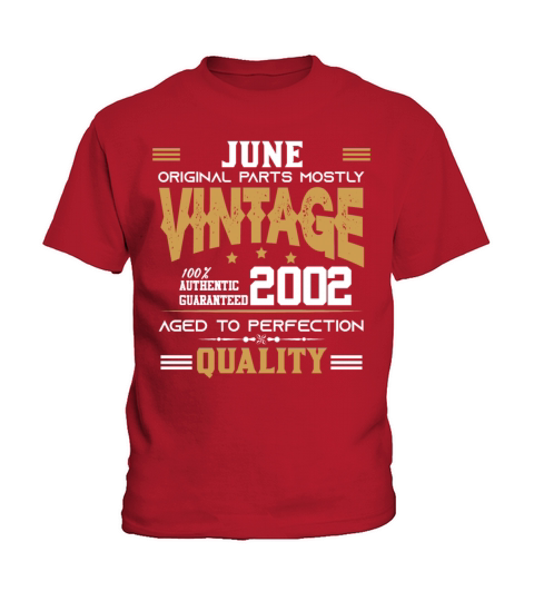 Vintage Aged To Perfection June 2002 Kids T-Shirt