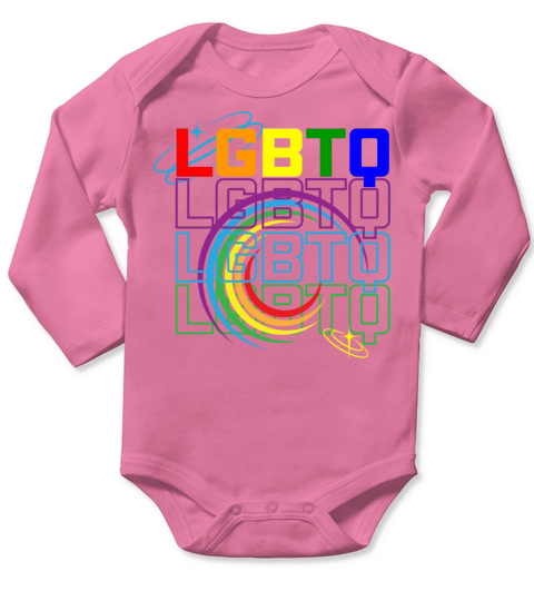 LGBTQ Design Pride Month Rainbow Flag LGBT Long Sleeve Baby One-Piece