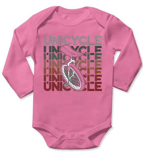 Unicycle Retro Loves Unicycling Cyclist Unicyclist Long Sleeve Baby One-Piece