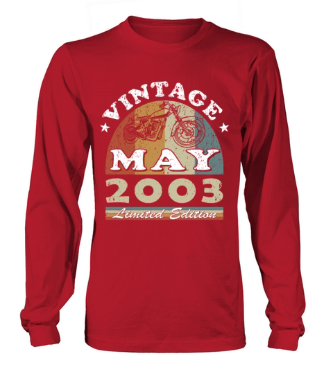 Biker vintage May 2003 20th anniversary Long sleeved Unisex