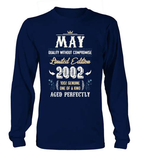 May 2002 Vintage Birthday Present Long sleeved Unisex