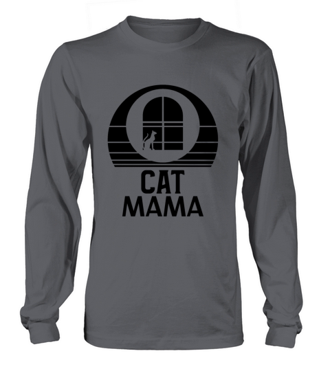 Retro Cat Mom Tee Vintage 80s Style Distressed Long sleeved Unisex