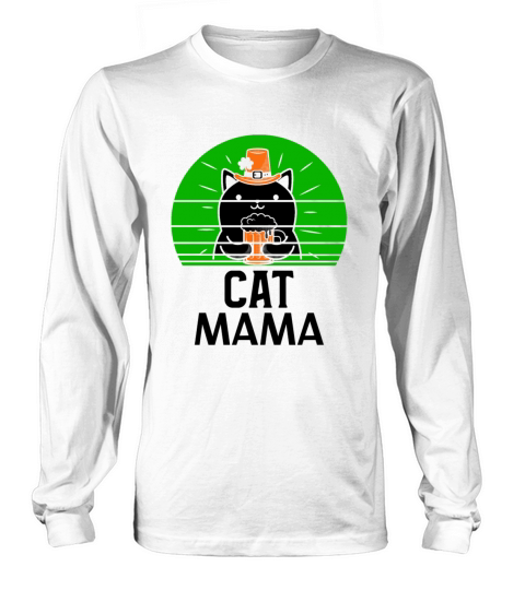 Vintage 80s Style Cat Mom T-Shirt for Women Retro Long sleeved Unisex