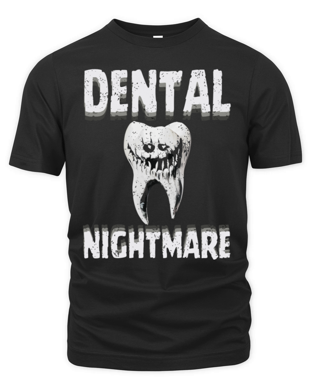 Funny Vintage style tooth as dental nightmare Organic Unisex T-shirt