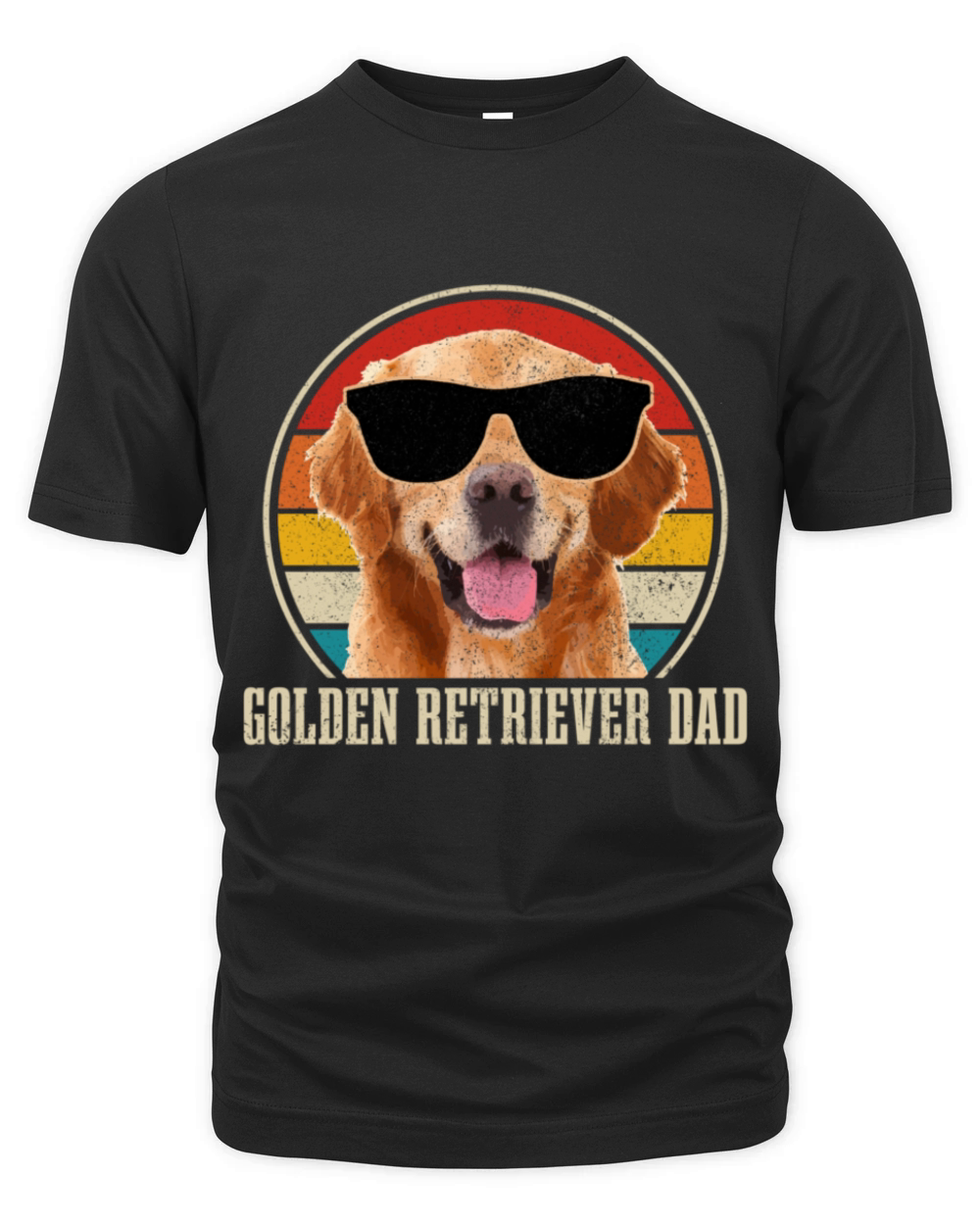 Golden Retriever Dad Funny Dog Owner Sunglasses Organic Unisex T-shirt