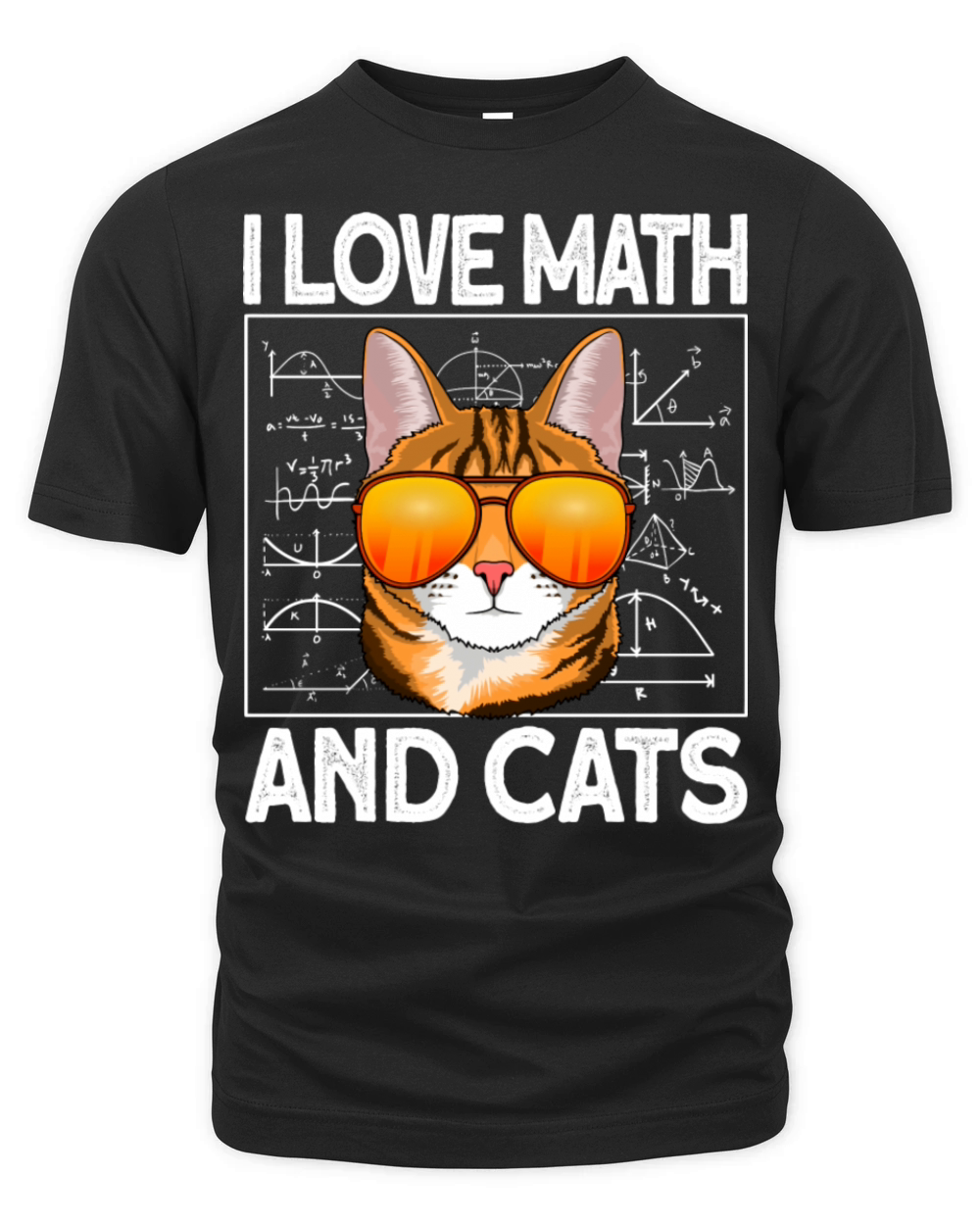 I Love Math And Cats Mathematics Math Gift Organic Unisex T-shirt