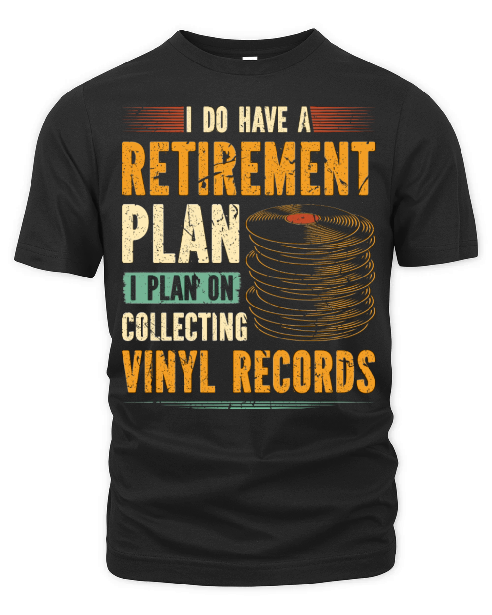 Retirement Collect Vinyl Record Vintage Vinyls LP Organic Unisex T-shirt