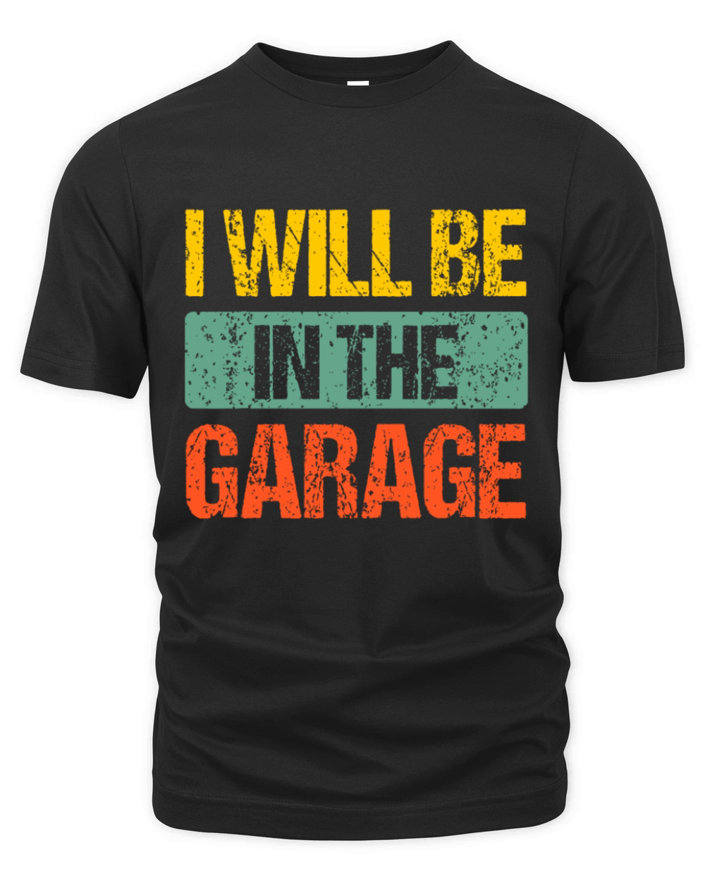 Retro Vintage I Will Be In The Garage Funny Father Organic Unisex T-shirt