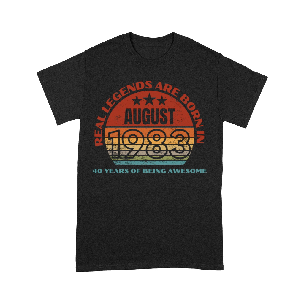 Real Legends Are Born In August1983 40 Years Of Premium T-shirt