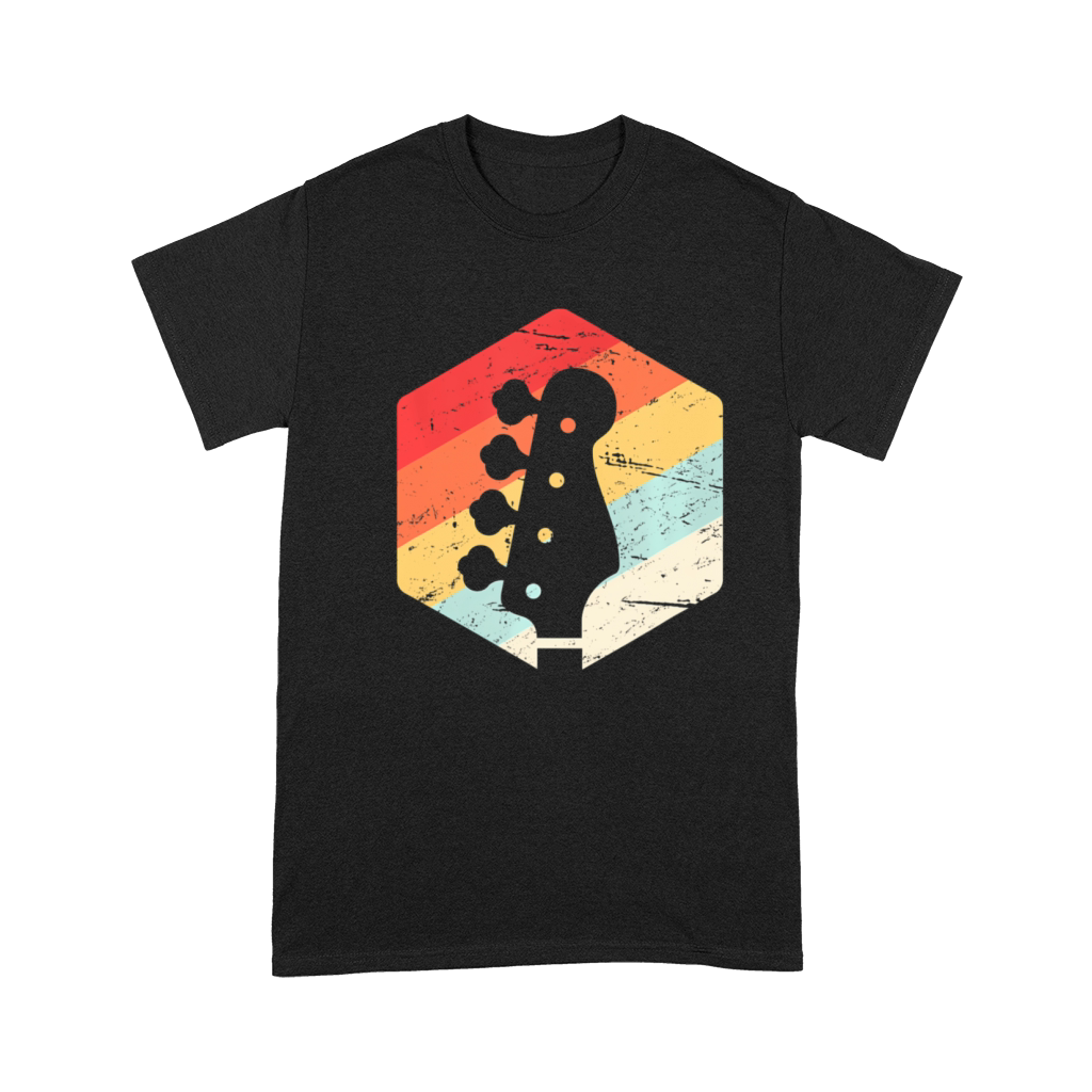 Retro Vintage Bass Guitar Players Rock Music Band Premium T-shirt