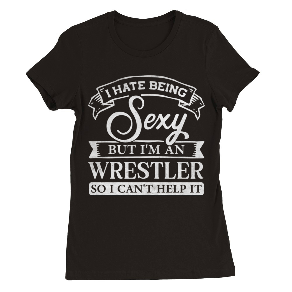 Vintage Wrestling With A Funny Quote Sayings Premium Womens Crewneck T-shirt