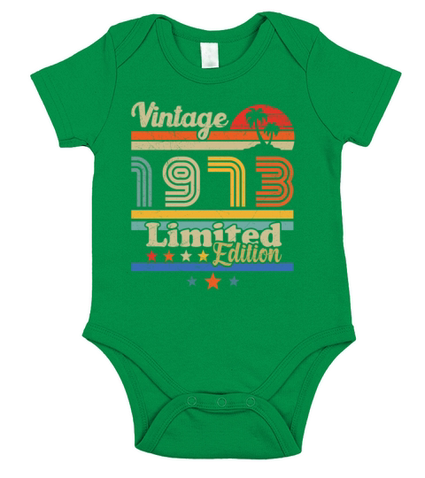 50th birthday december 1973 vintage 1973 Short Sleeve Baby One-Piece