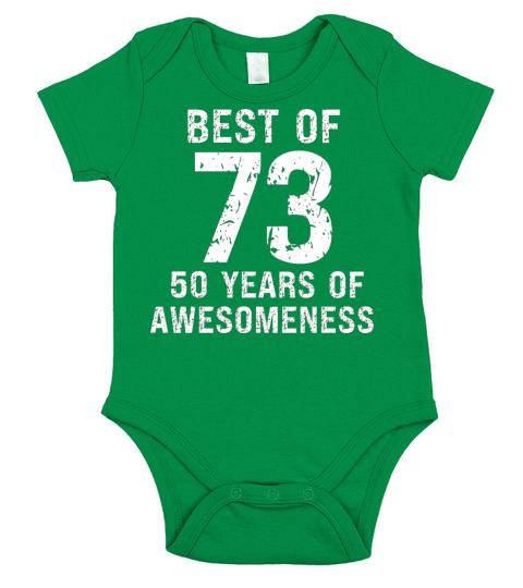 Best of 1973 vintage birthday 50th birthday Short Sleeve Baby One-Piece