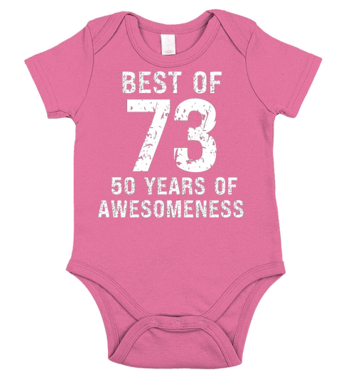 Best of 1973 vintage birthday 50th birthday Short Sleeve Baby One-Piece