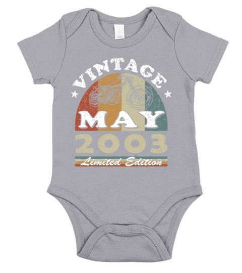 Biker vintage May 2003 20th anniversary Short Sleeve Baby One-Piece
